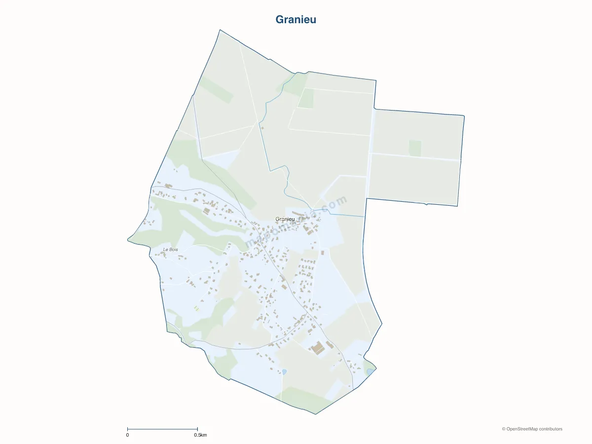 Carte de Granieu à personnaliser