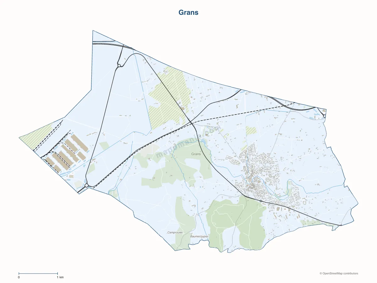 Carte de Grans à personnaliser