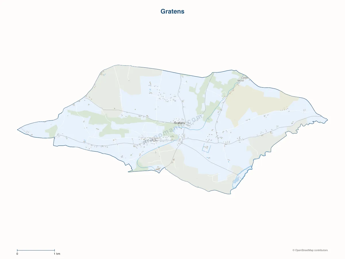 Carte de Gratens à personnaliser