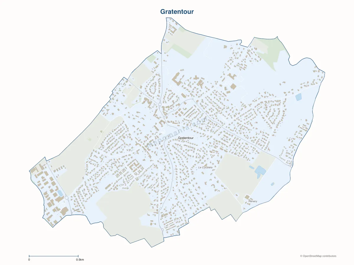 Carte de Gratentour à personnaliser