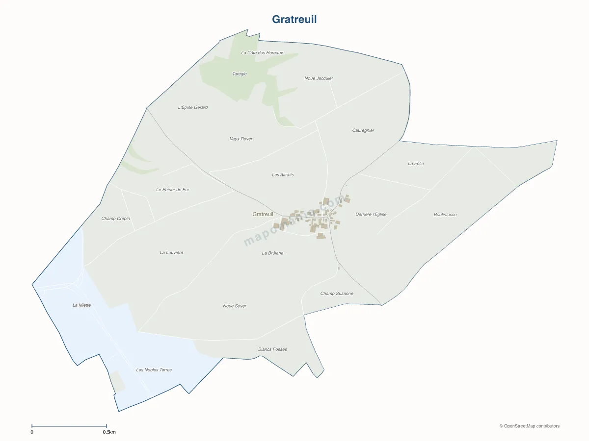 Carte de Gratreuil à personnaliser