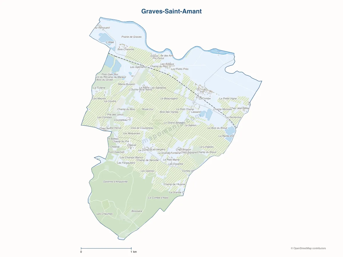 Carte de Graves-Saint-Amant à personnaliser