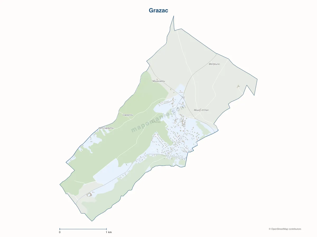Carte de Grazac à personnaliser