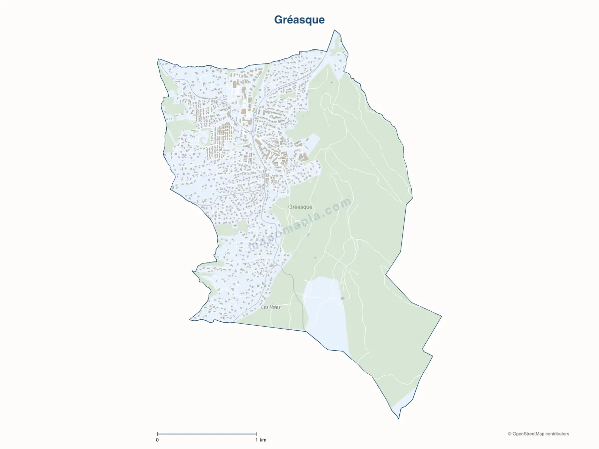 Carte de Gréasque à personnaliser