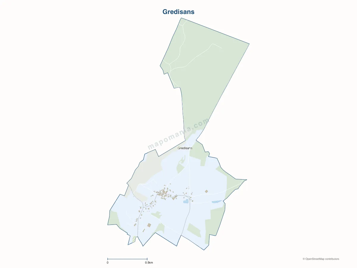 Carte de Gredisans à personnaliser