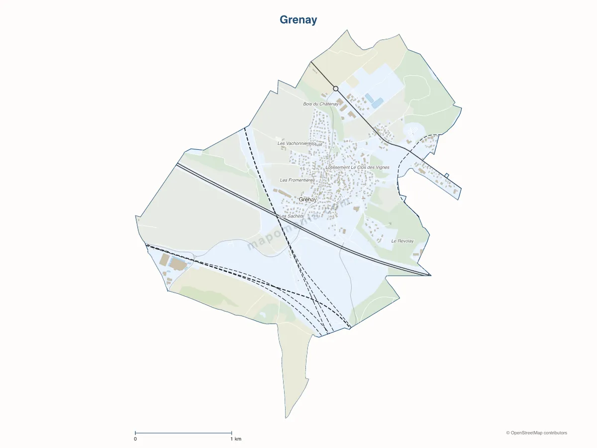 Carte de Grenay à personnaliser