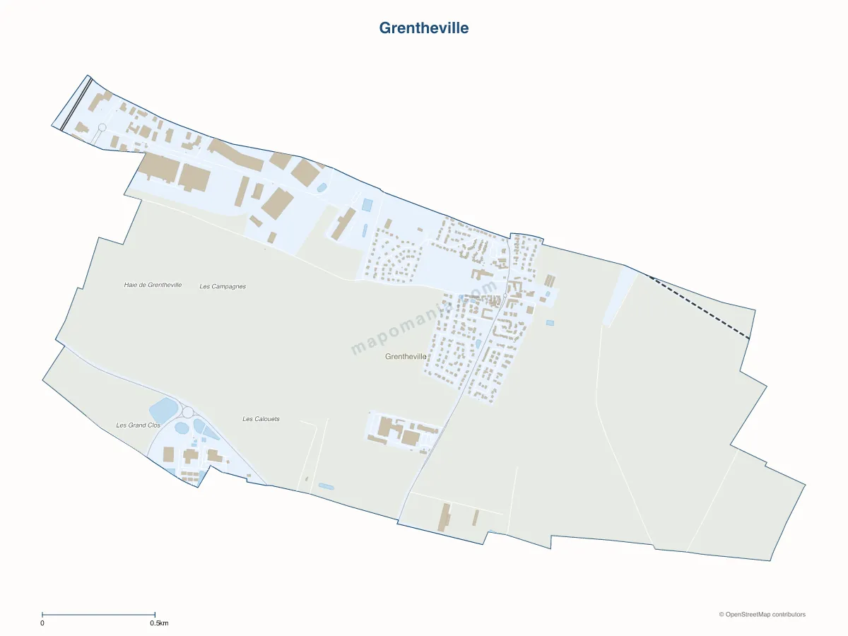 Carte de Grentheville à personnaliser