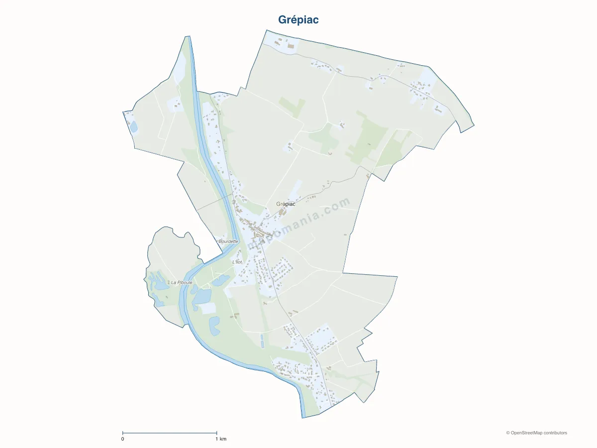 Carte de Grépiac à personnaliser