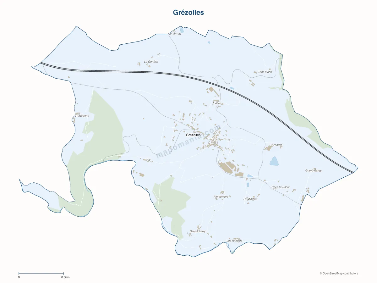 Carte de Grézolles à personnaliser