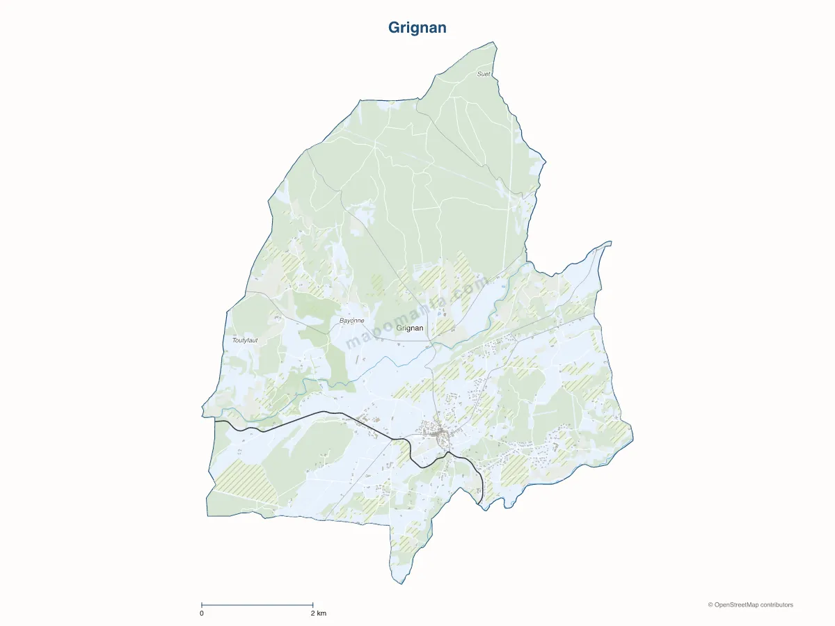 Carte de Grignan à personnaliser