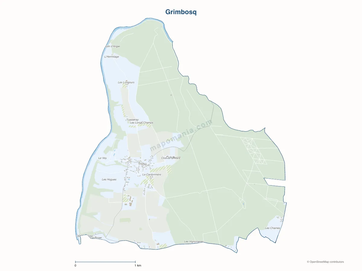 Carte de Grimbosq à personnaliser