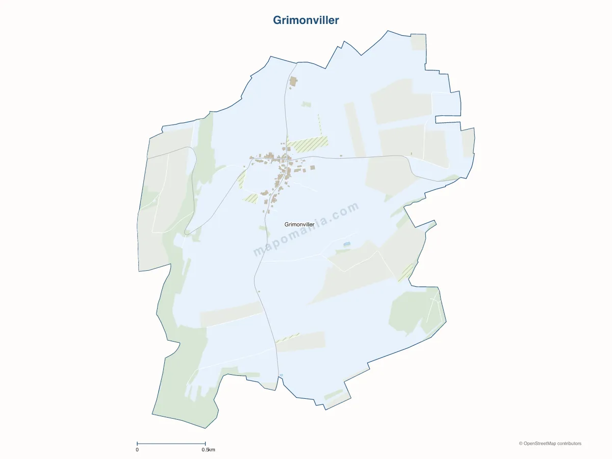 Carte de Grimonviller à personnaliser