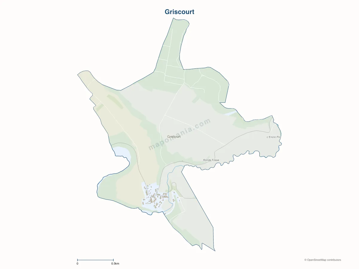 Carte de Griscourt à personnaliser