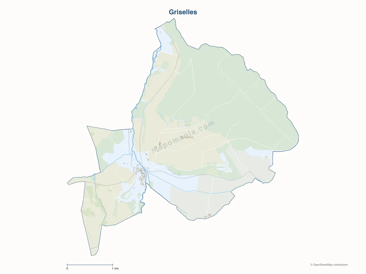 Carte de Griselles à personnaliser