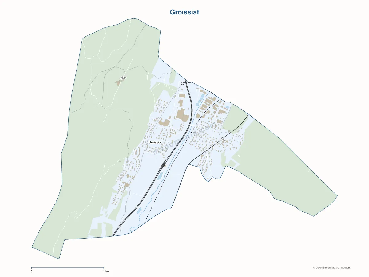 Carte de Groissiat à personnaliser