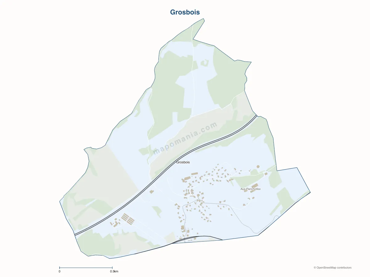 Carte de Grosbois à personnaliser