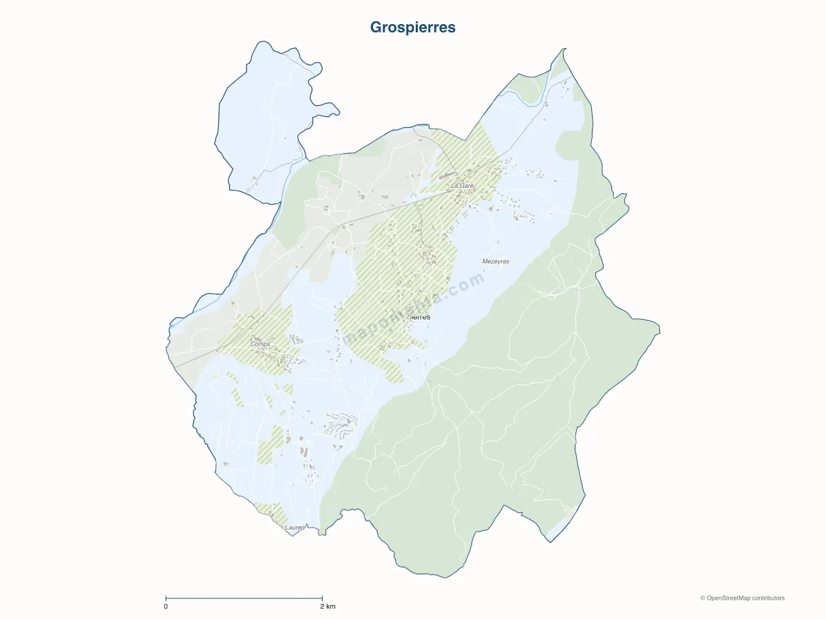 Carte de Grospierres à personnaliser