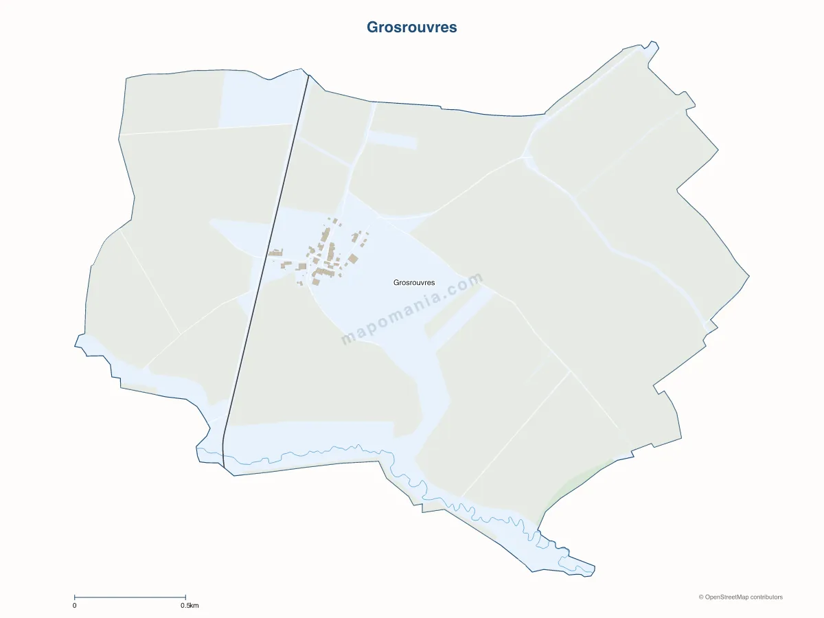 Carte de Grosrouvres à personnaliser