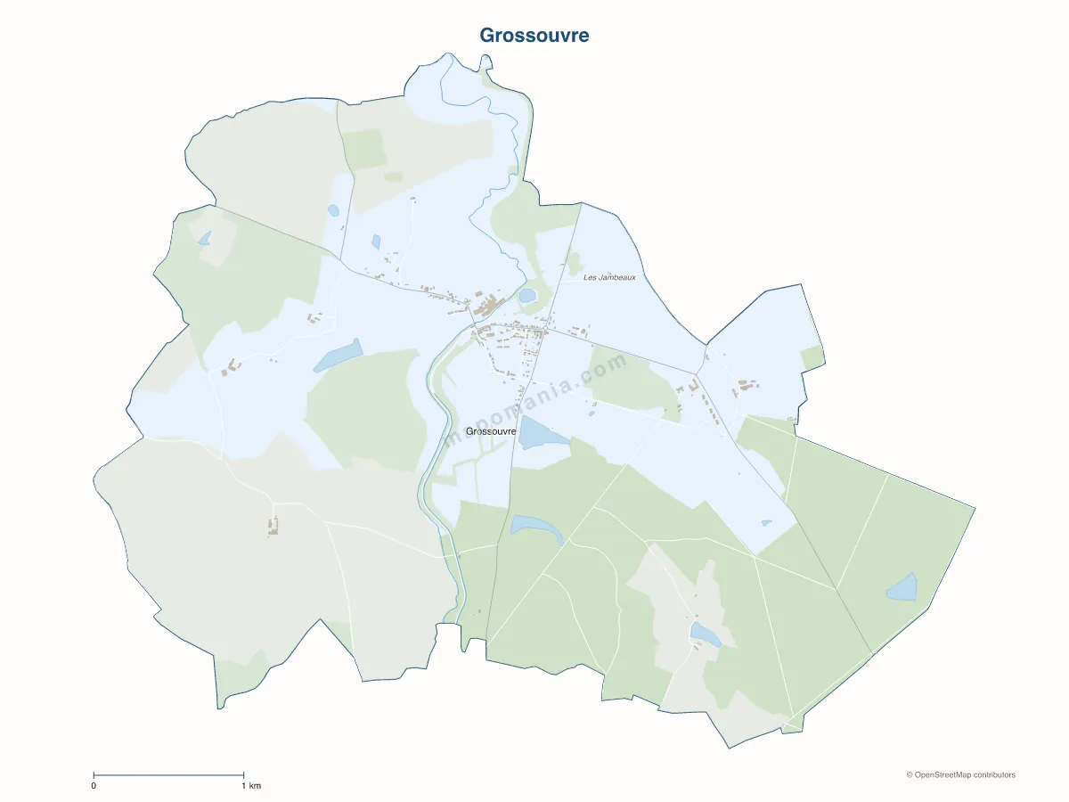 Carte de Grossouvre à personnaliser