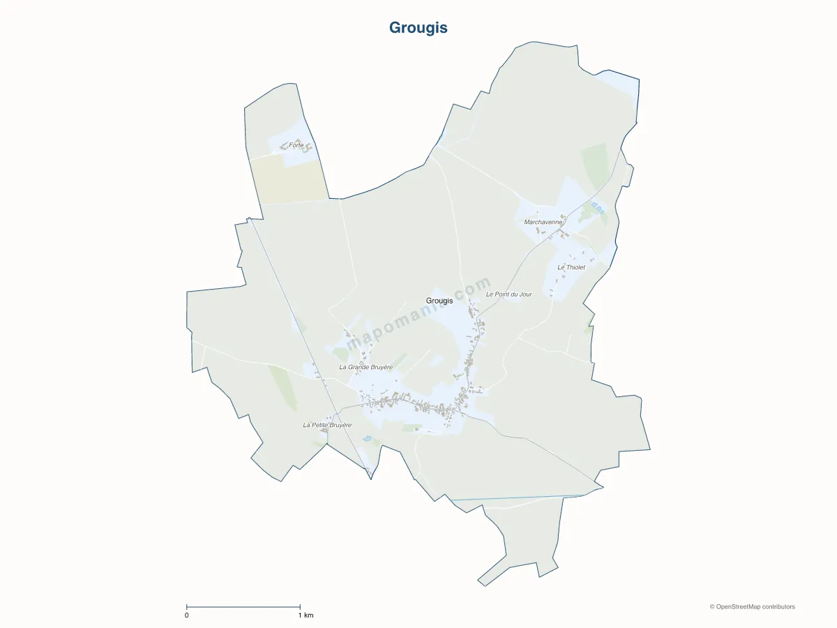 Carte de Grougis à personnaliser