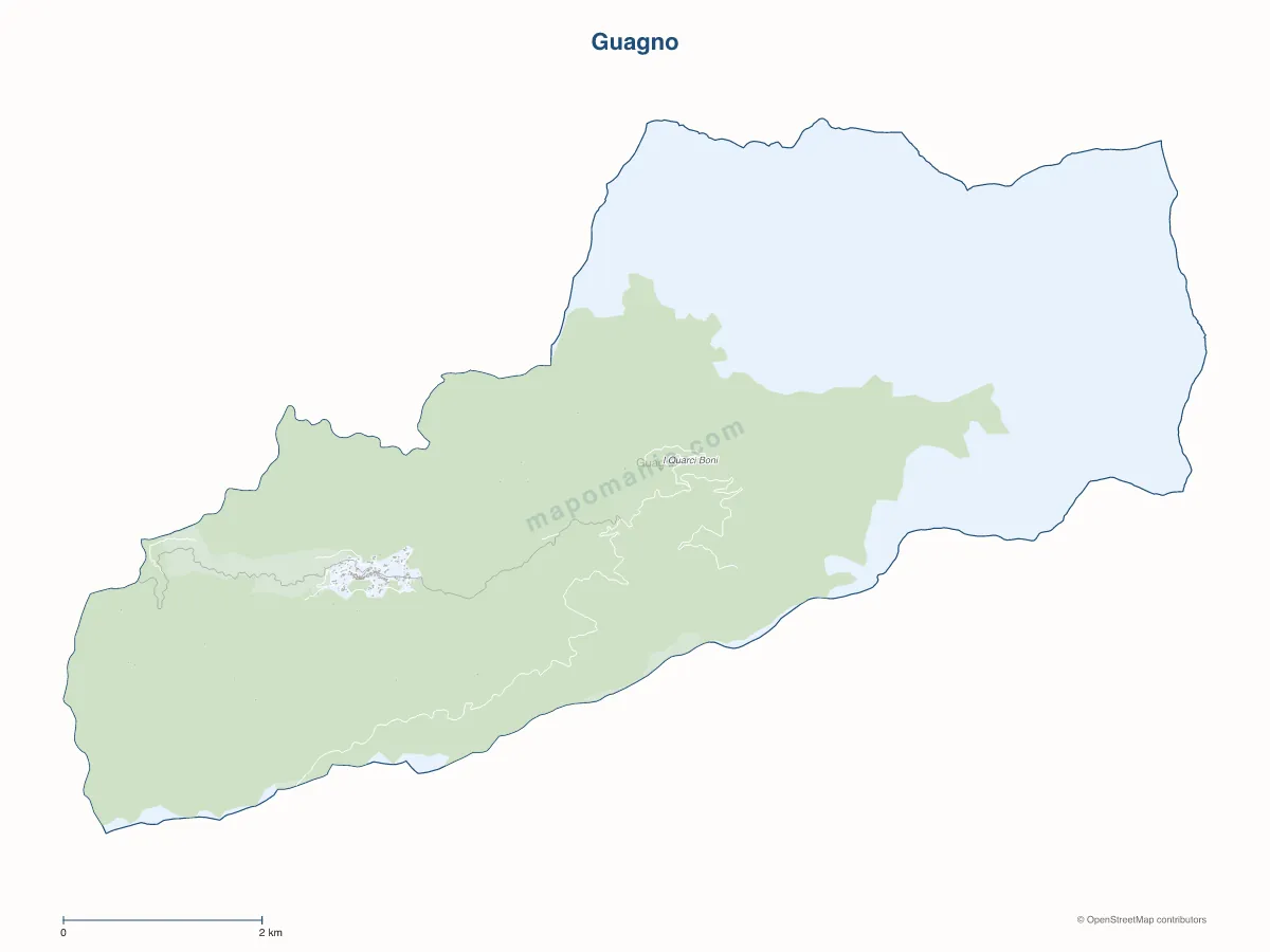 Carte de Guagno à personnaliser