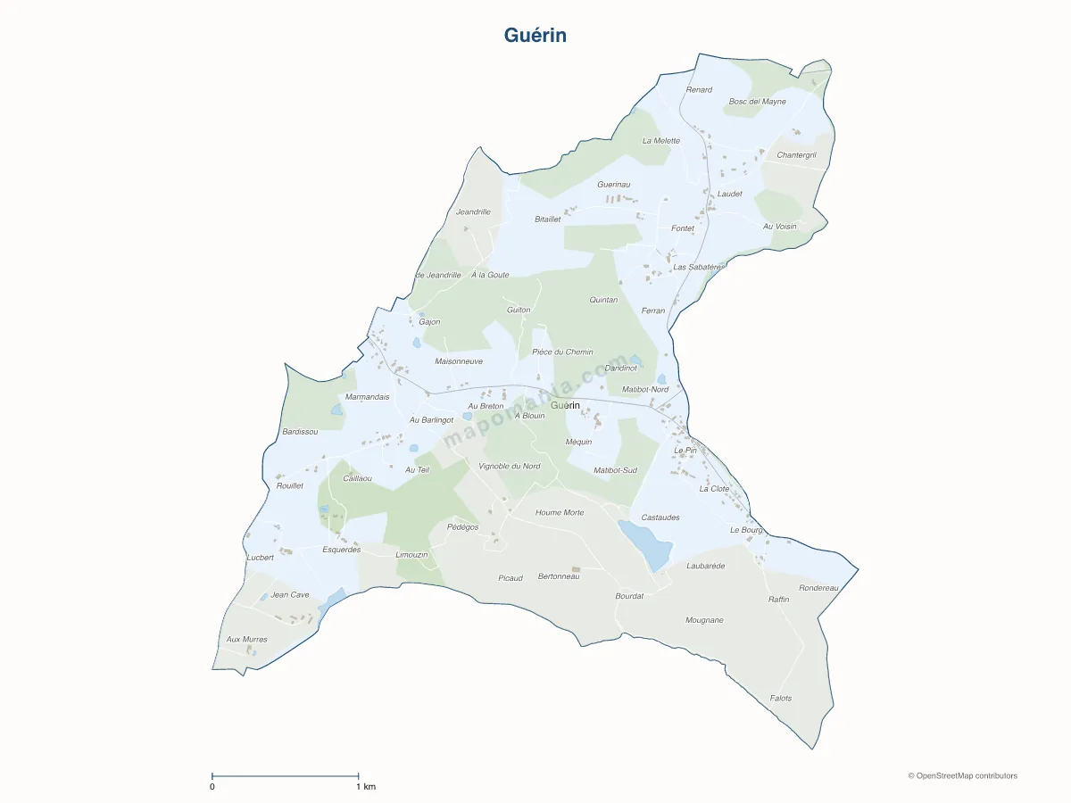 Carte de Guérin à personnaliser