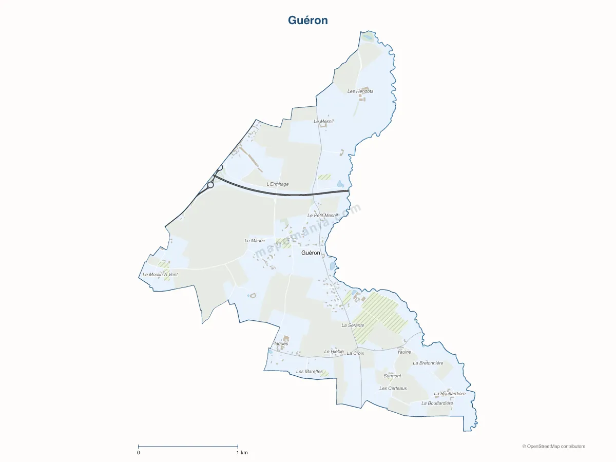 Carte de Guéron à personnaliser