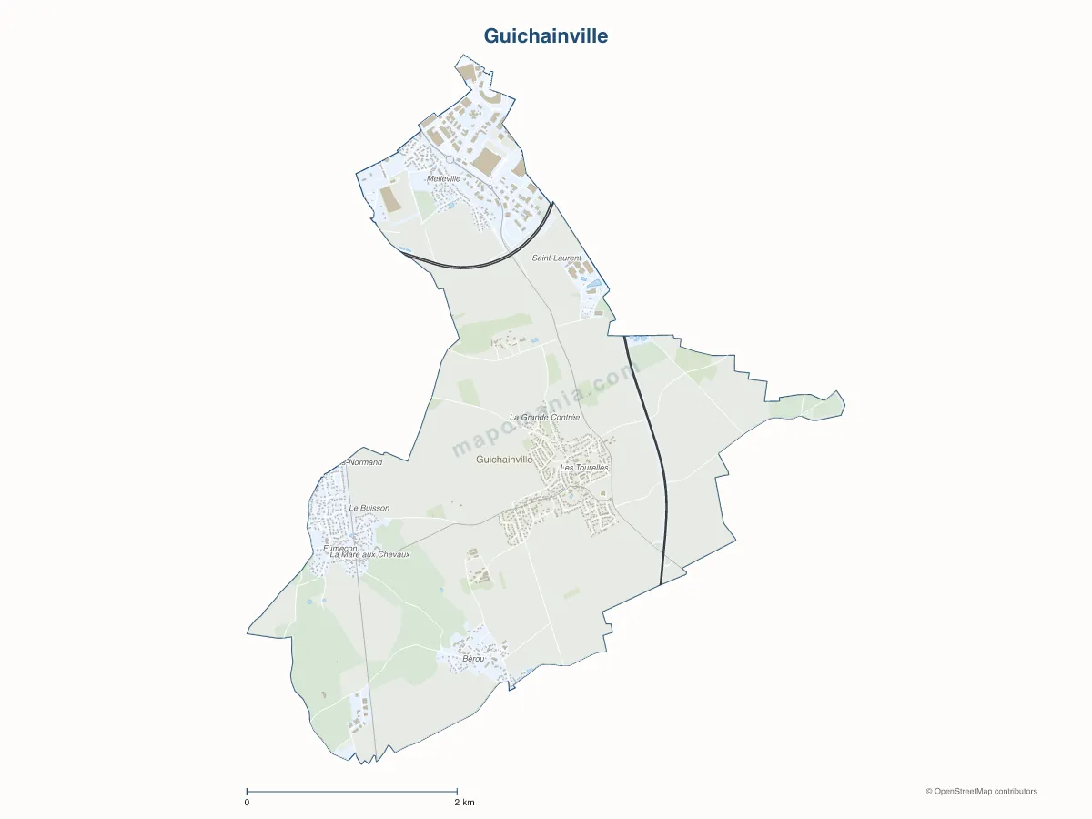Carte de Guichainville à personnaliser