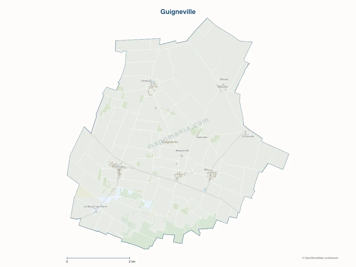Carte de Guigneville à personnaliser