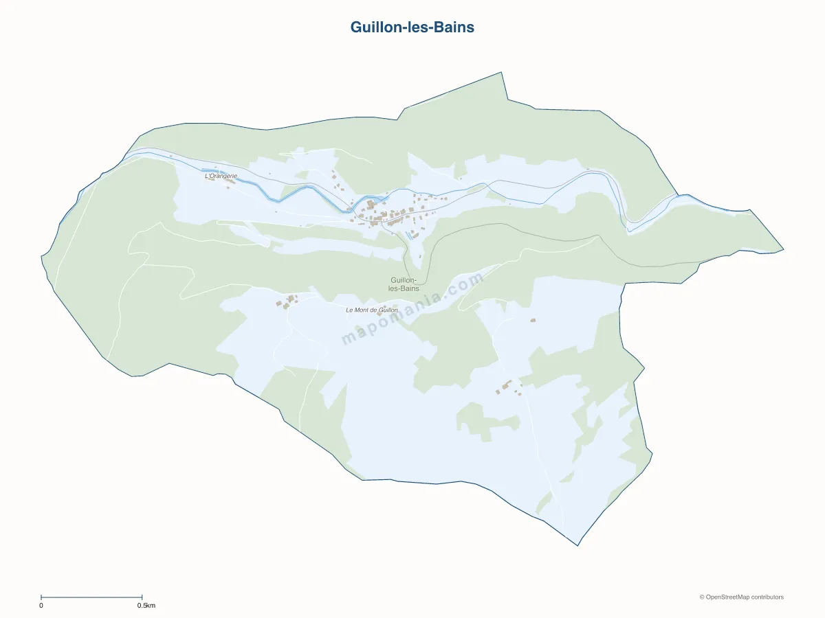 Carte de Guillon-les-Bains à personnaliser