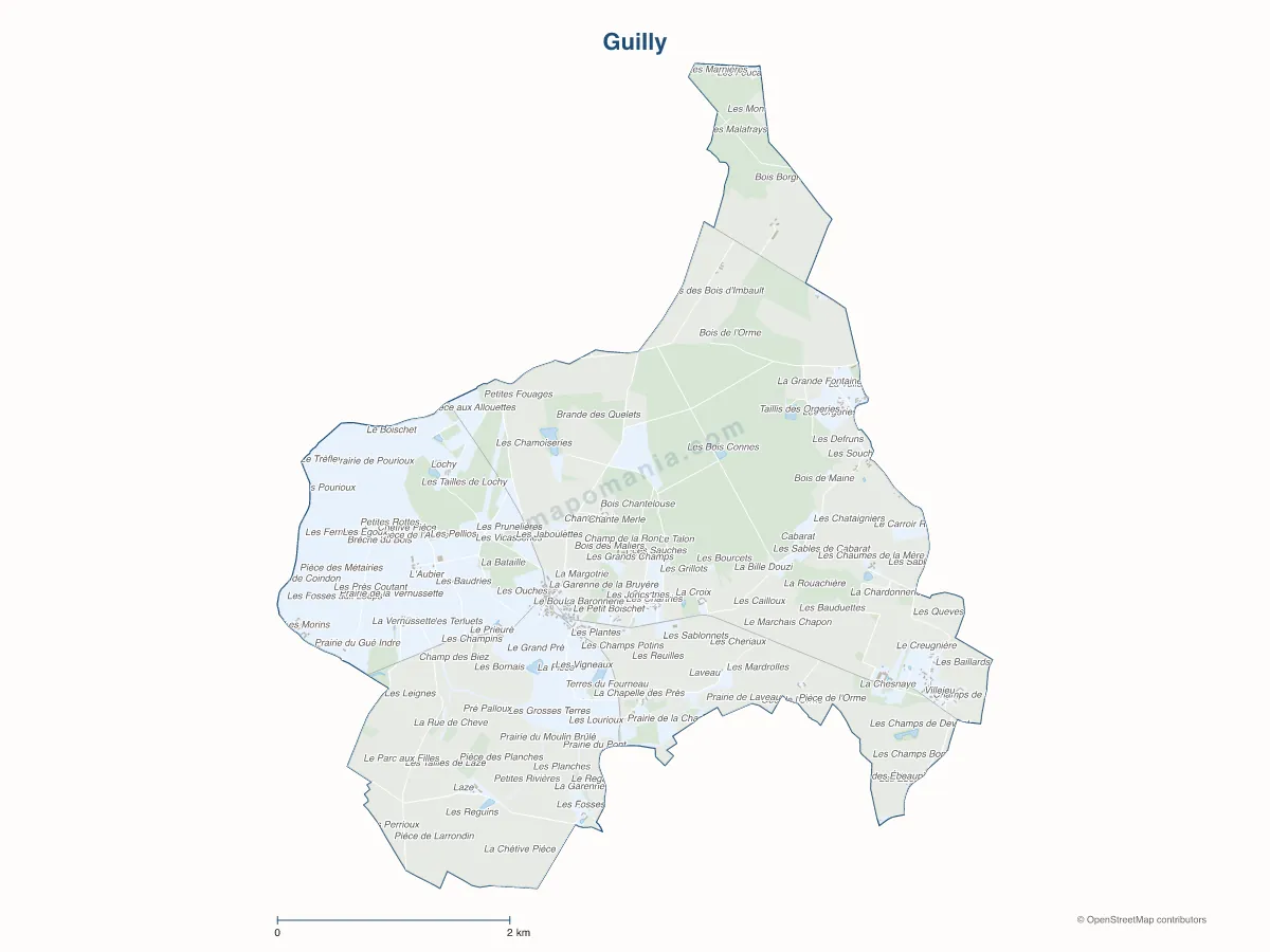 Carte de Guilly à personnaliser