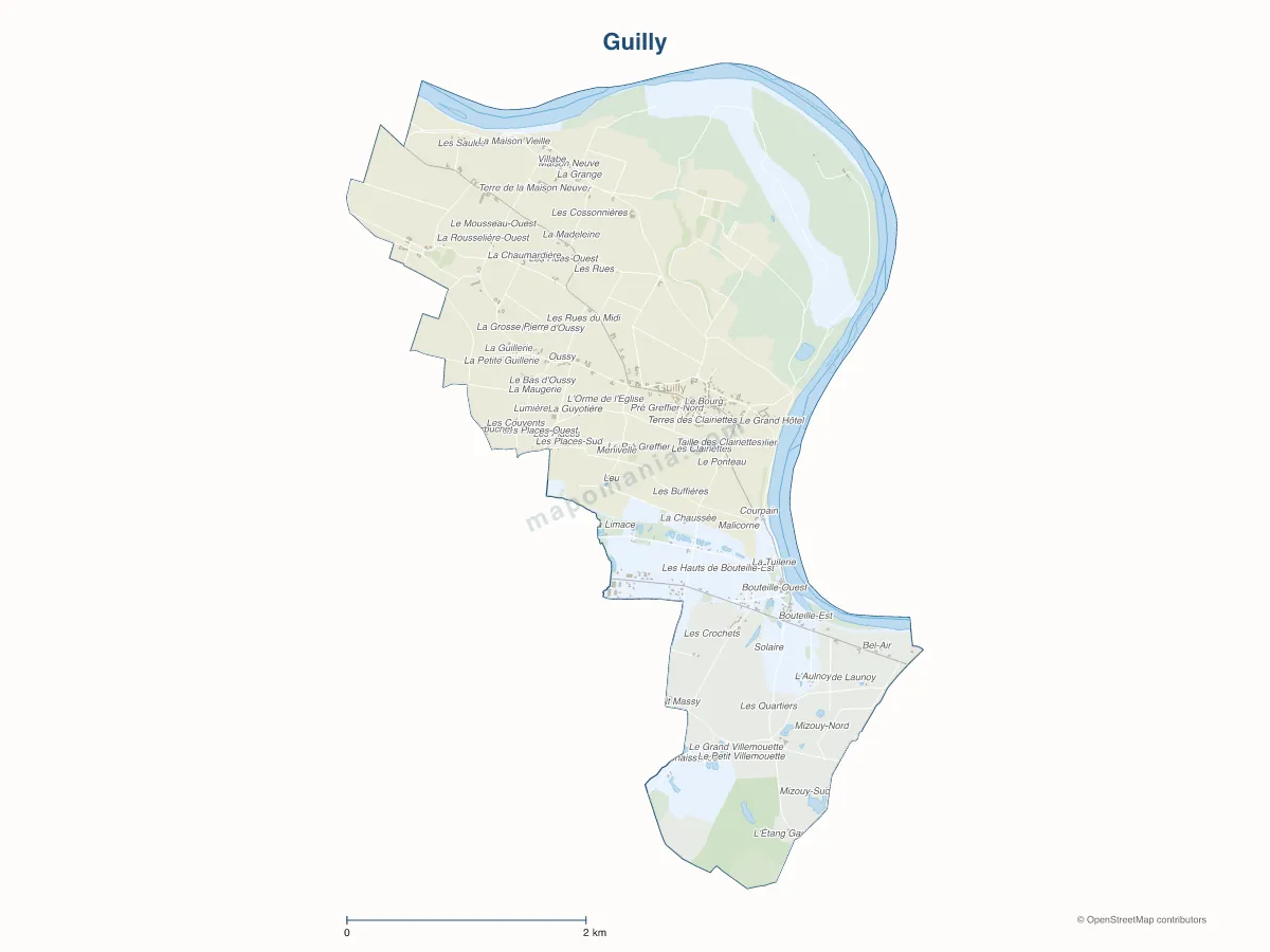 Carte de Guilly à personnaliser