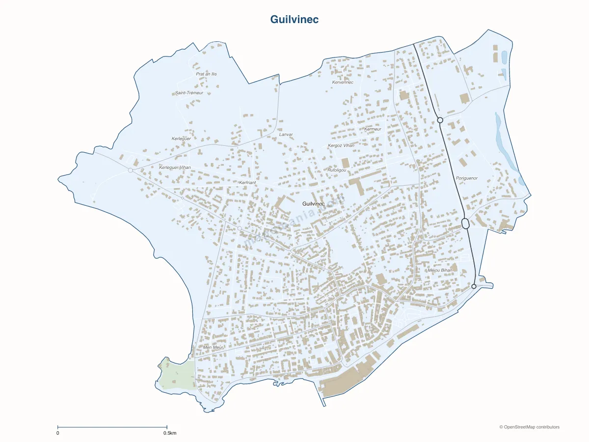Carte de Guilvinec à personnaliser