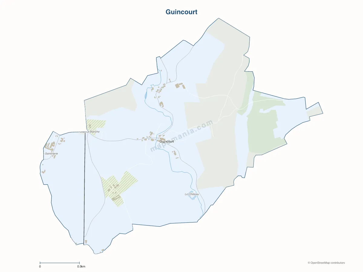 Carte de Guincourt à personnaliser