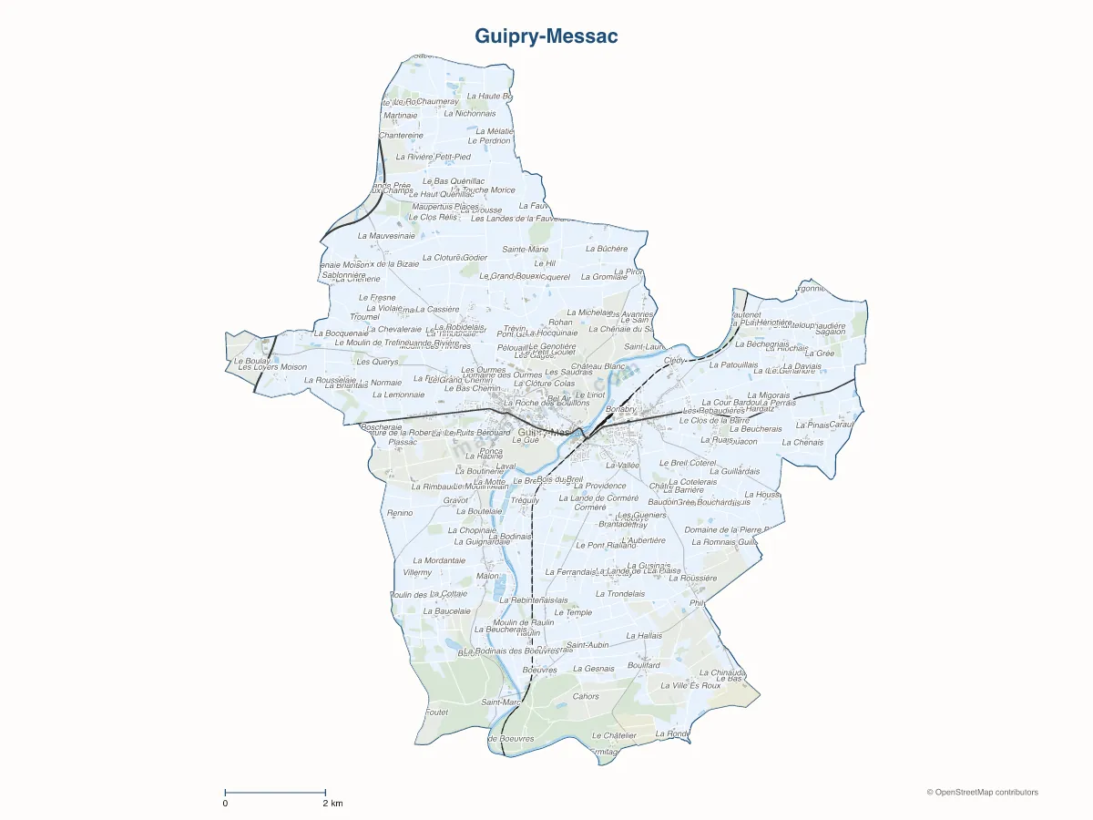 Carte de Guipry-Messac à personnaliser