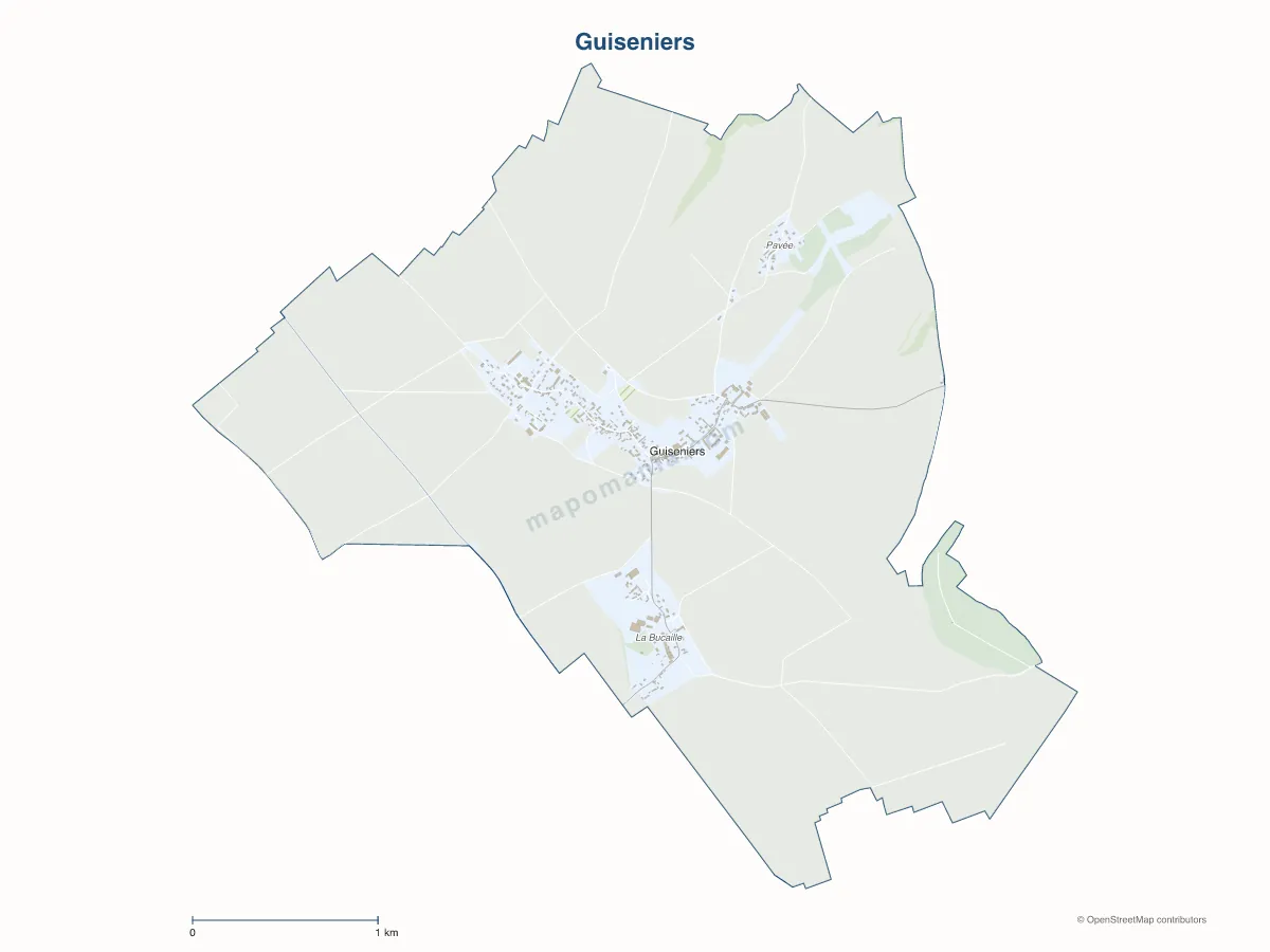 Carte de Guiseniers à personnaliser
