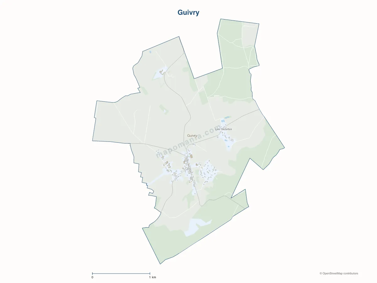 Carte de Guivry à personnaliser