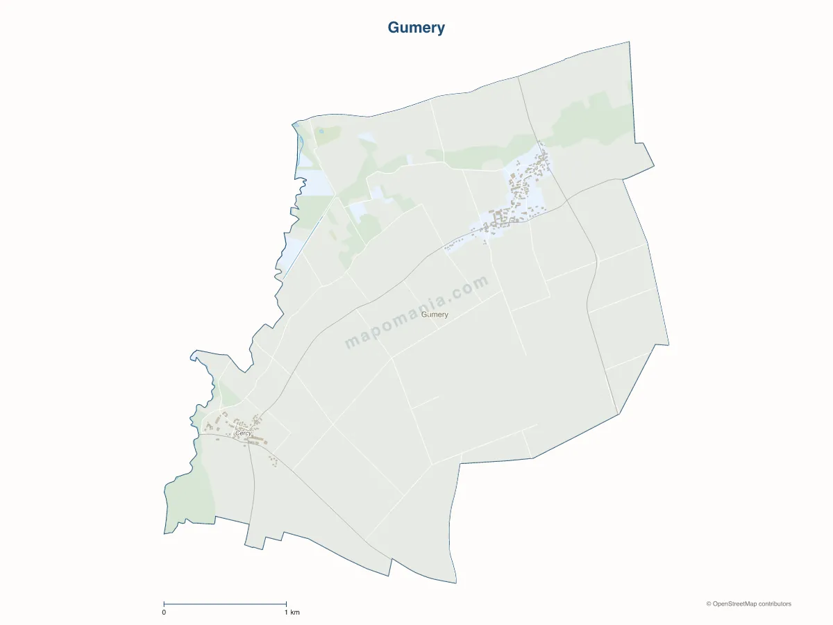 Carte de Gumery à personnaliser