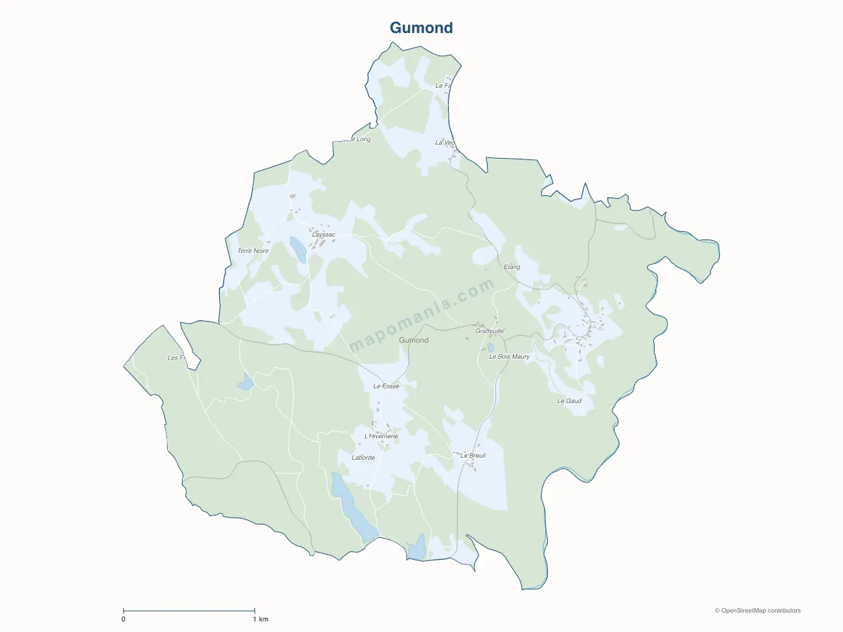 Carte de Gumond à personnaliser
