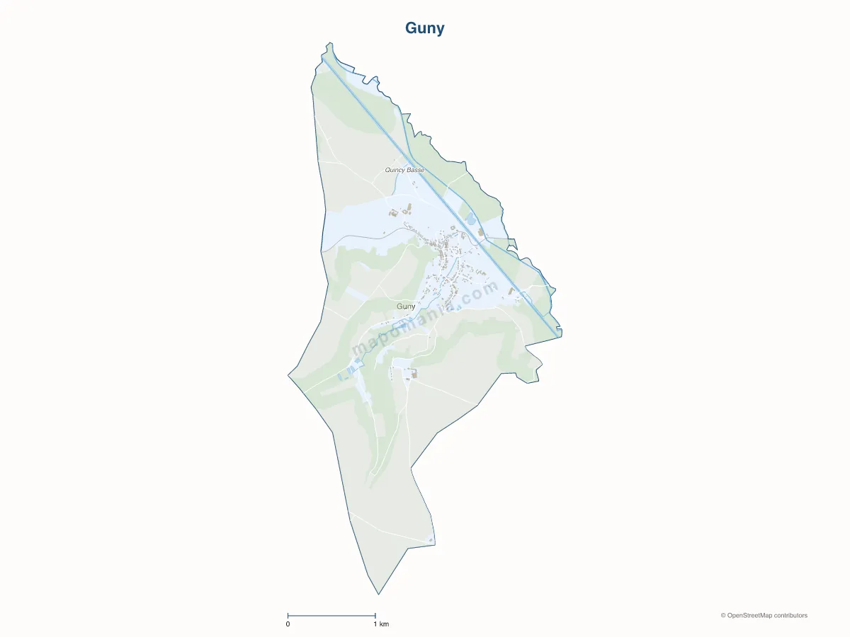 Carte de Guny à personnaliser