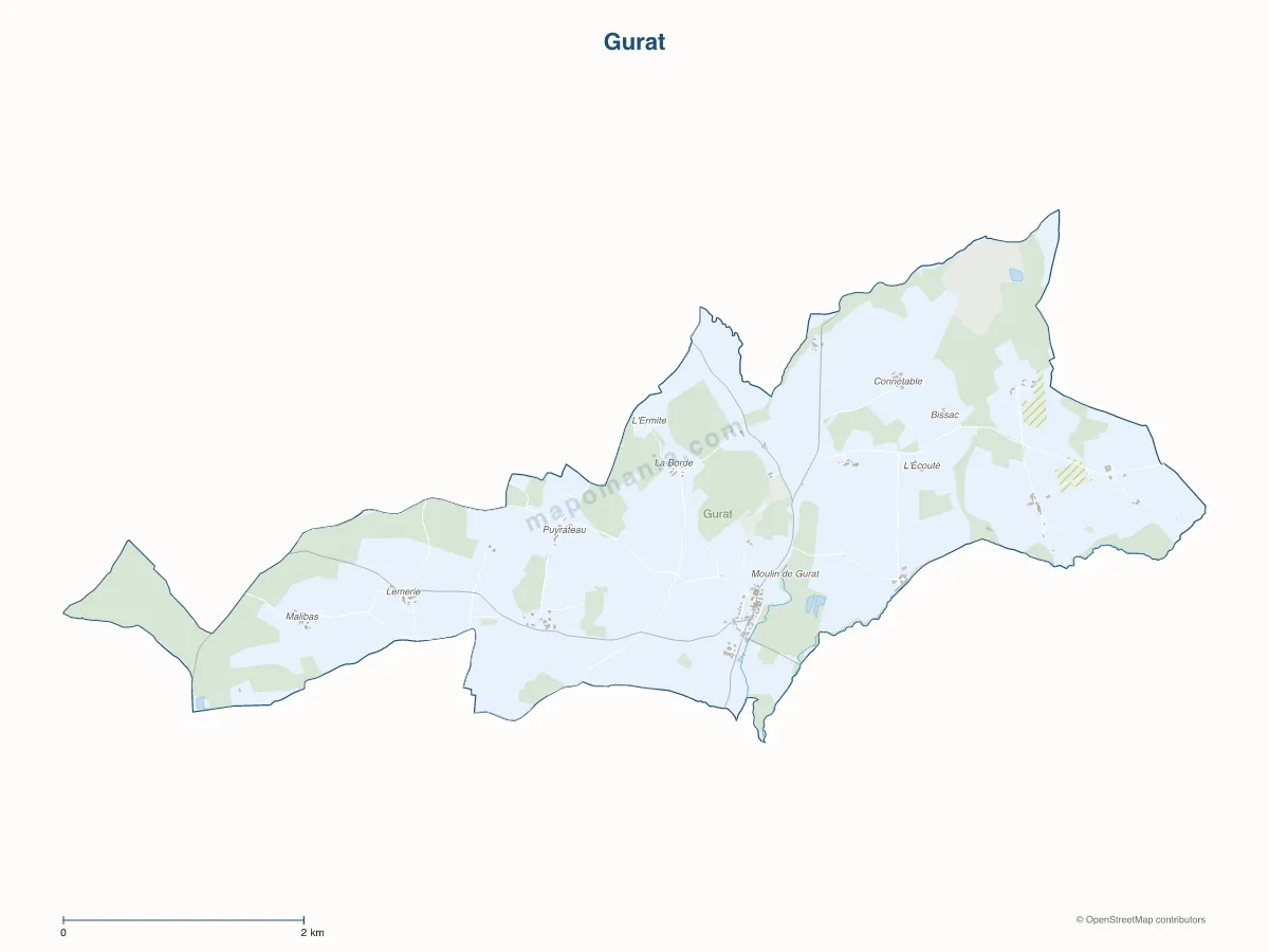 Carte de Gurat à personnaliser