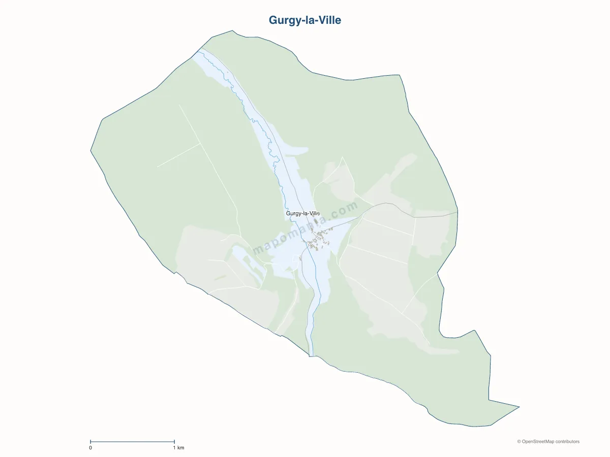 Carte de Gurgy-la-Ville à personnaliser