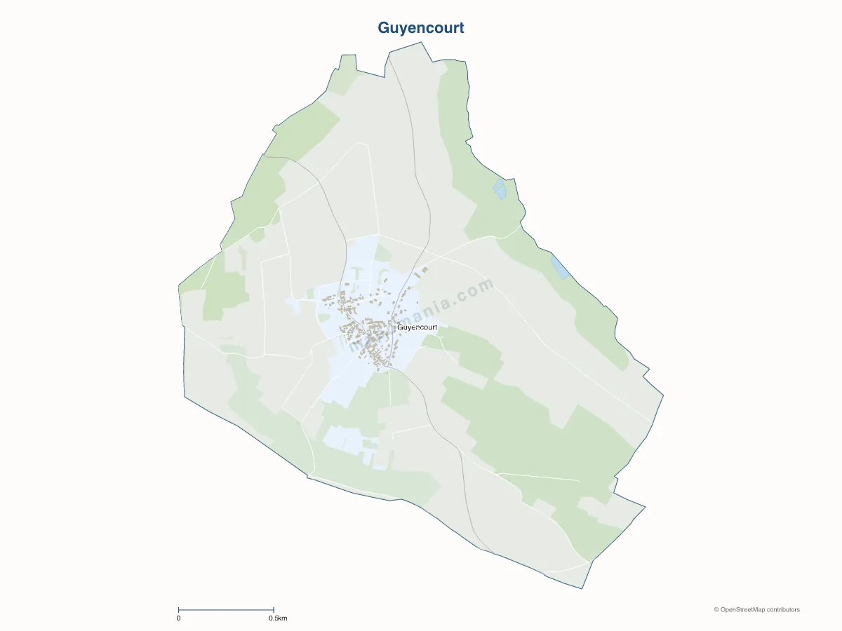 Carte de Guyencourt à personnaliser