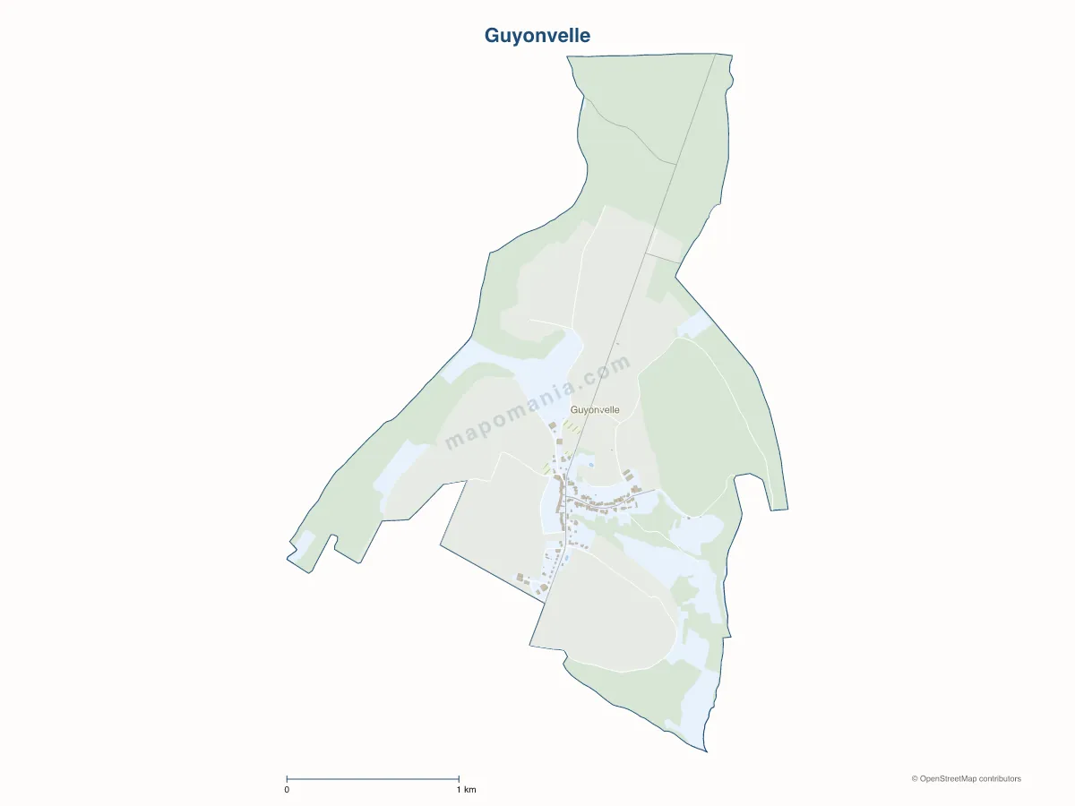 Carte de Guyonvelle à personnaliser
