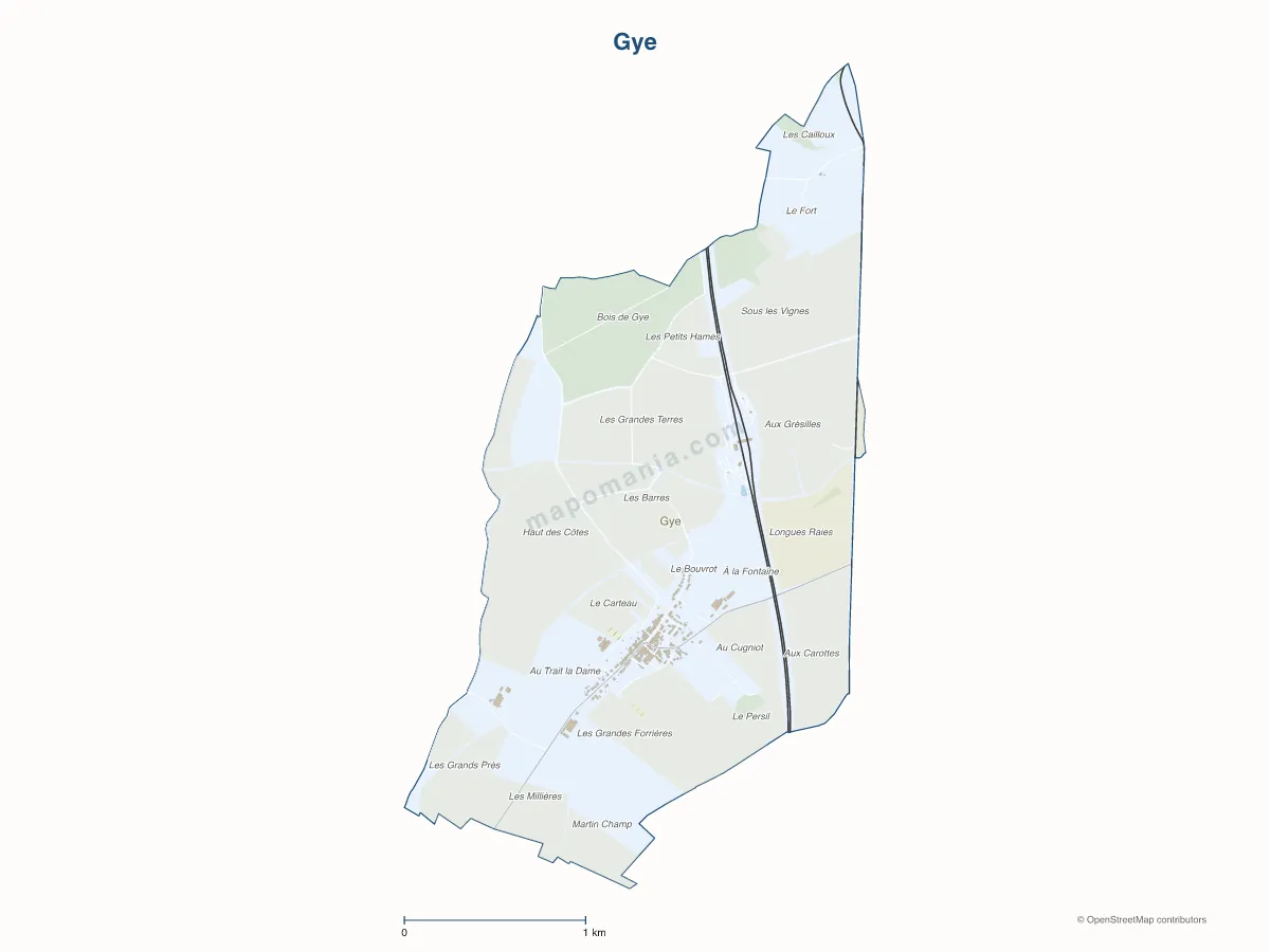 Carte de Gye à personnaliser