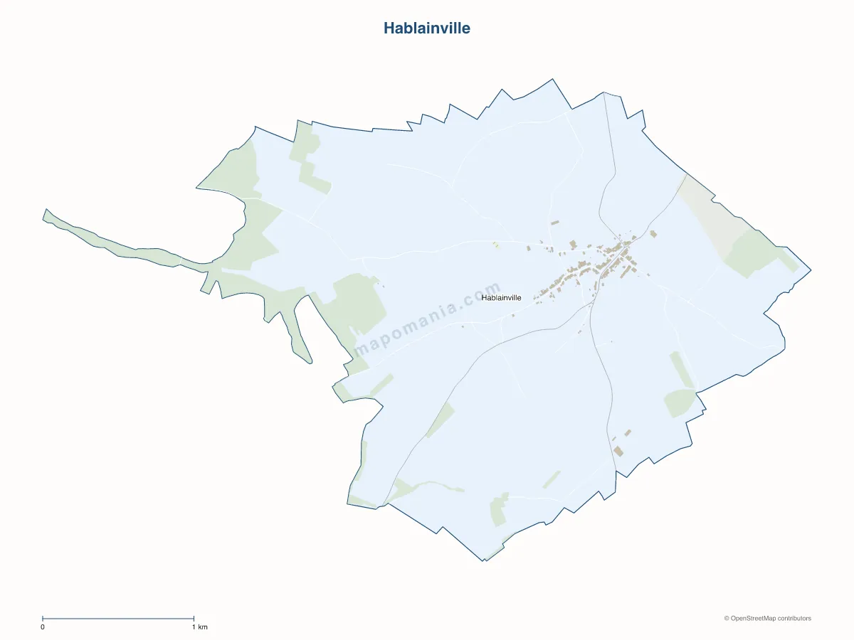 Carte de Hablainville à personnaliser