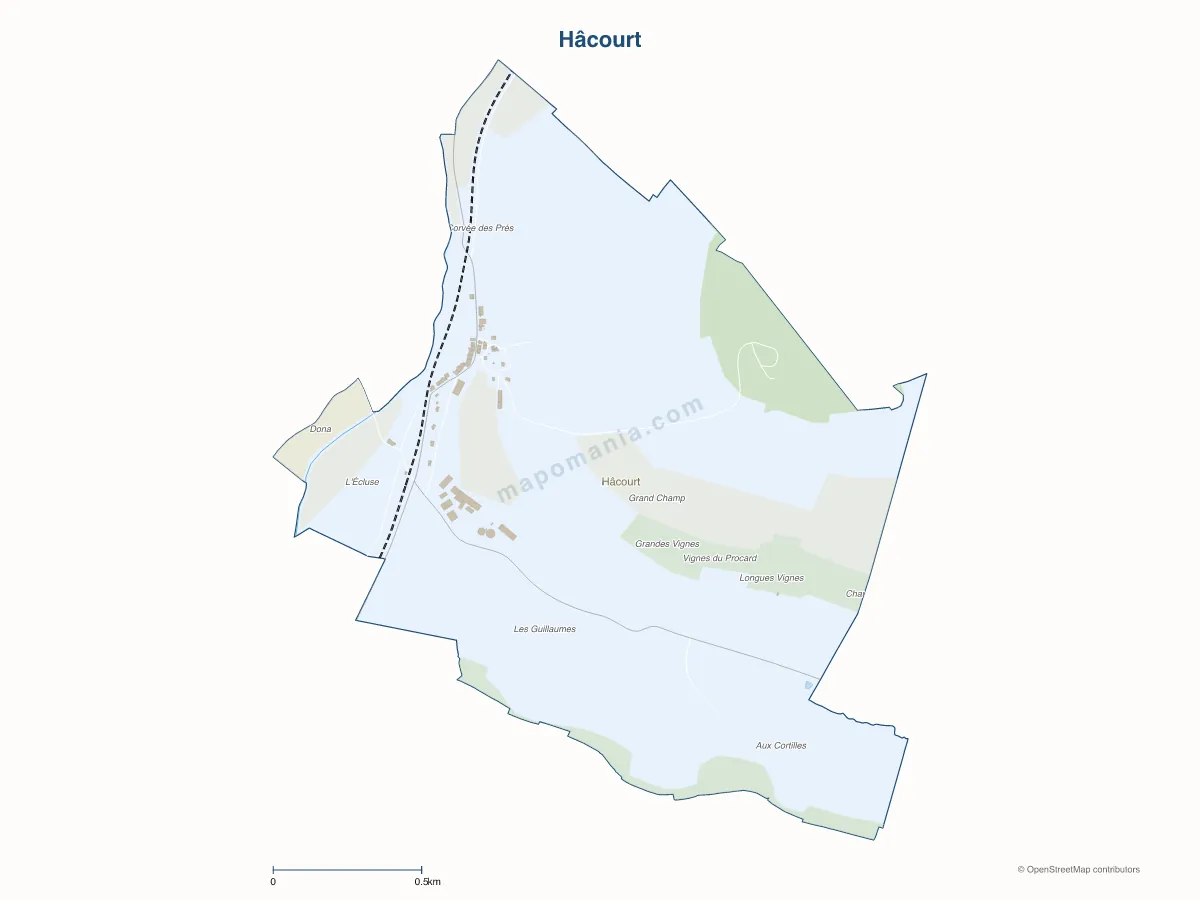 Carte de Hâcourt à personnaliser