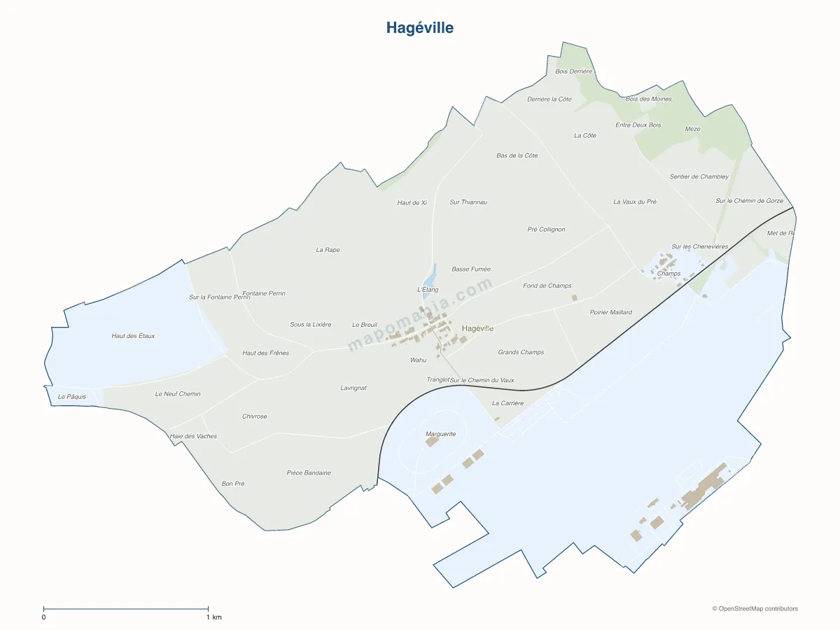 Carte de Hagéville à personnaliser