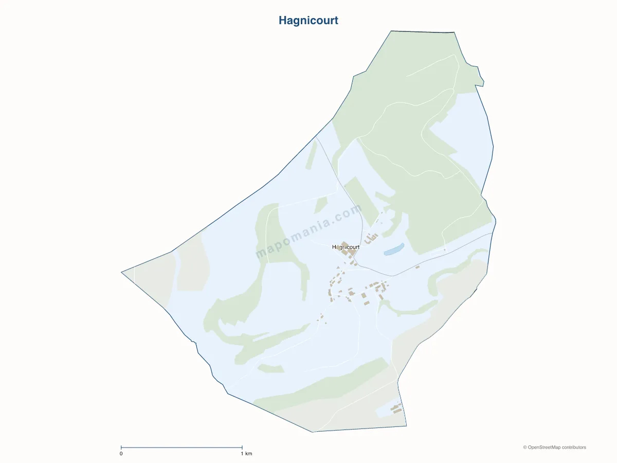Carte de Hagnicourt à personnaliser