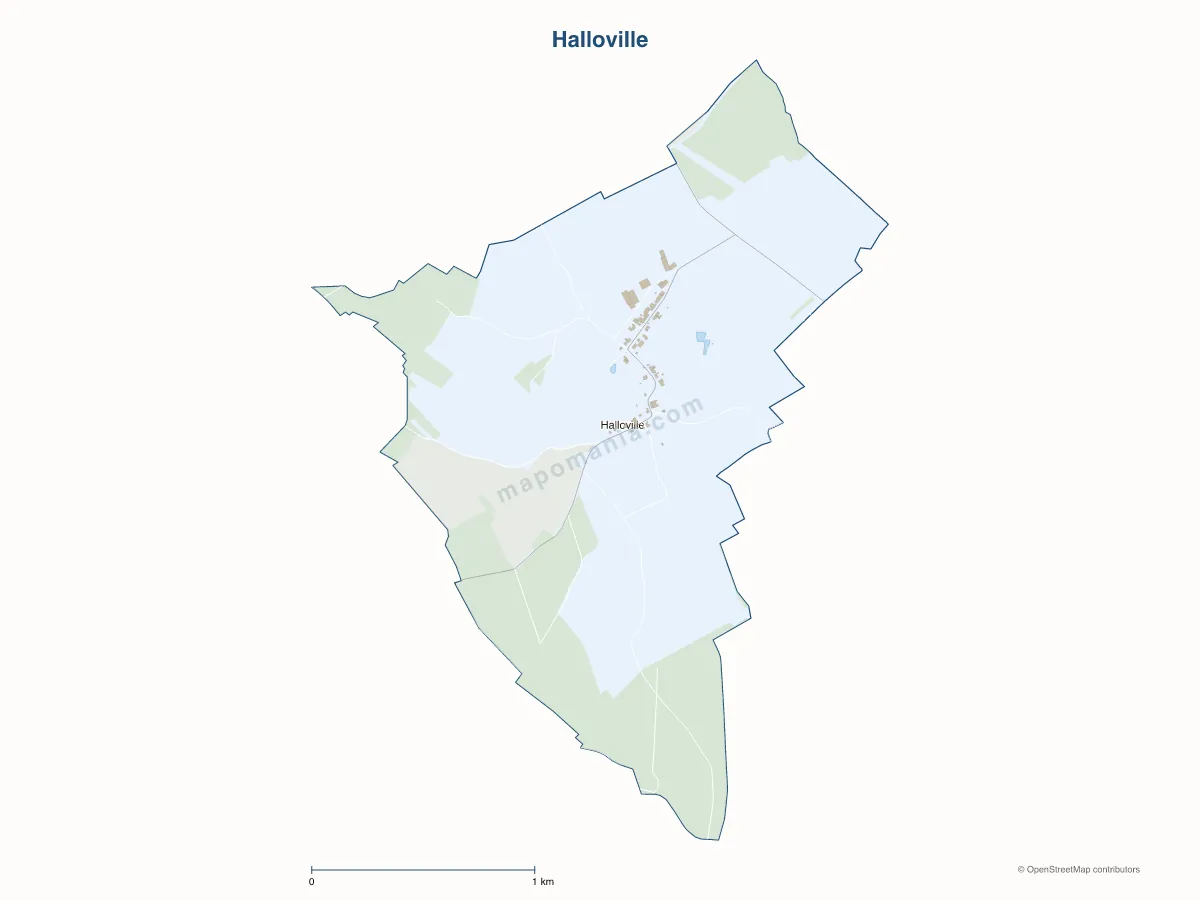 Carte de Halloville à personnaliser